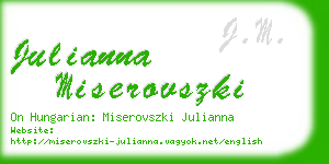 julianna miserovszki business card